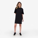 Robe sweat femme manches courtes avec poche plaquée