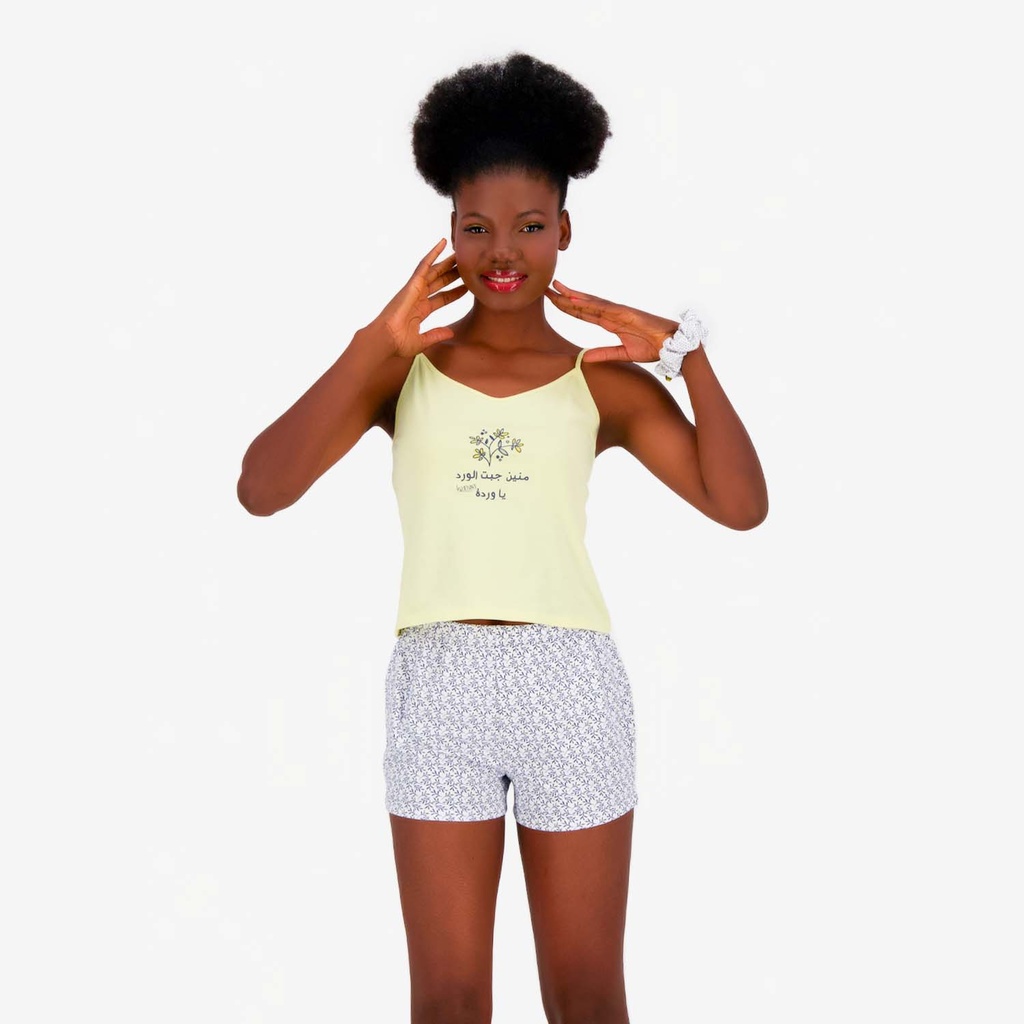 Ensemble femme bretelle et short منين جبت الورد يا وردة