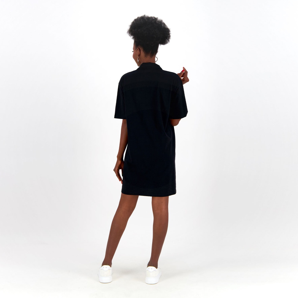 Robe femme manches courtes avec col chemisier