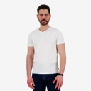 T-shirt homme manches courtes col V avec broderie