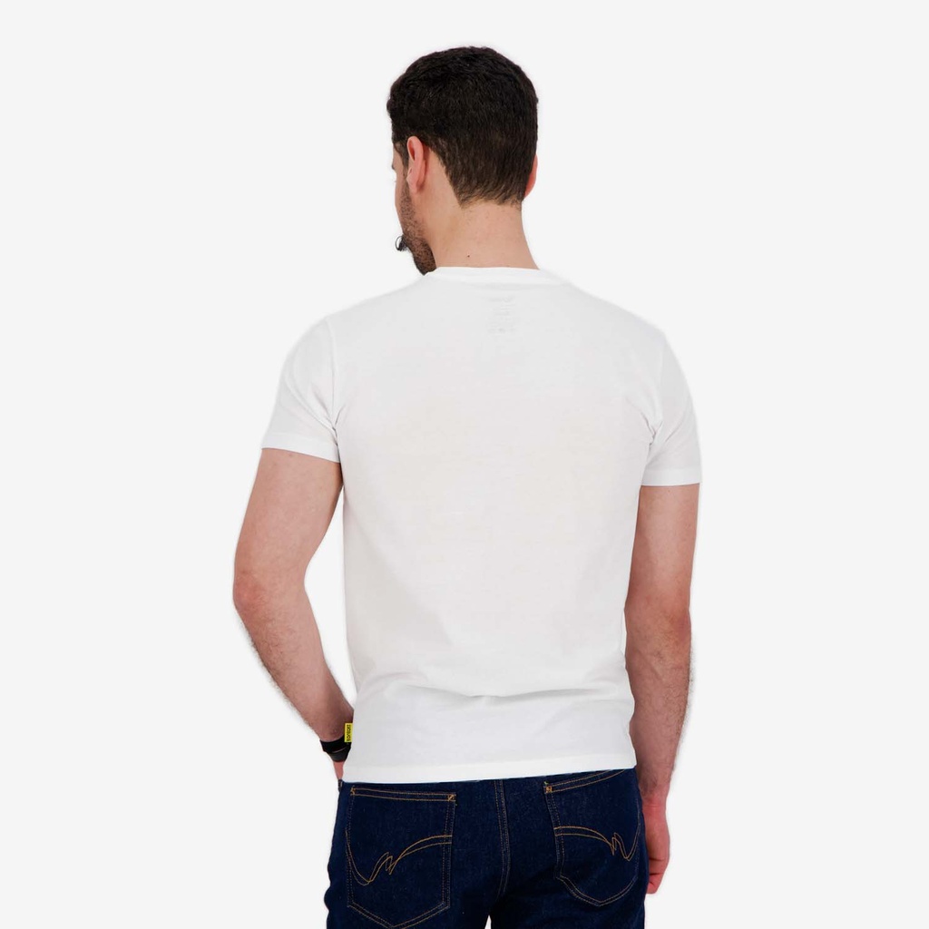 T-shirt homme manches courtes col V avec broderie
