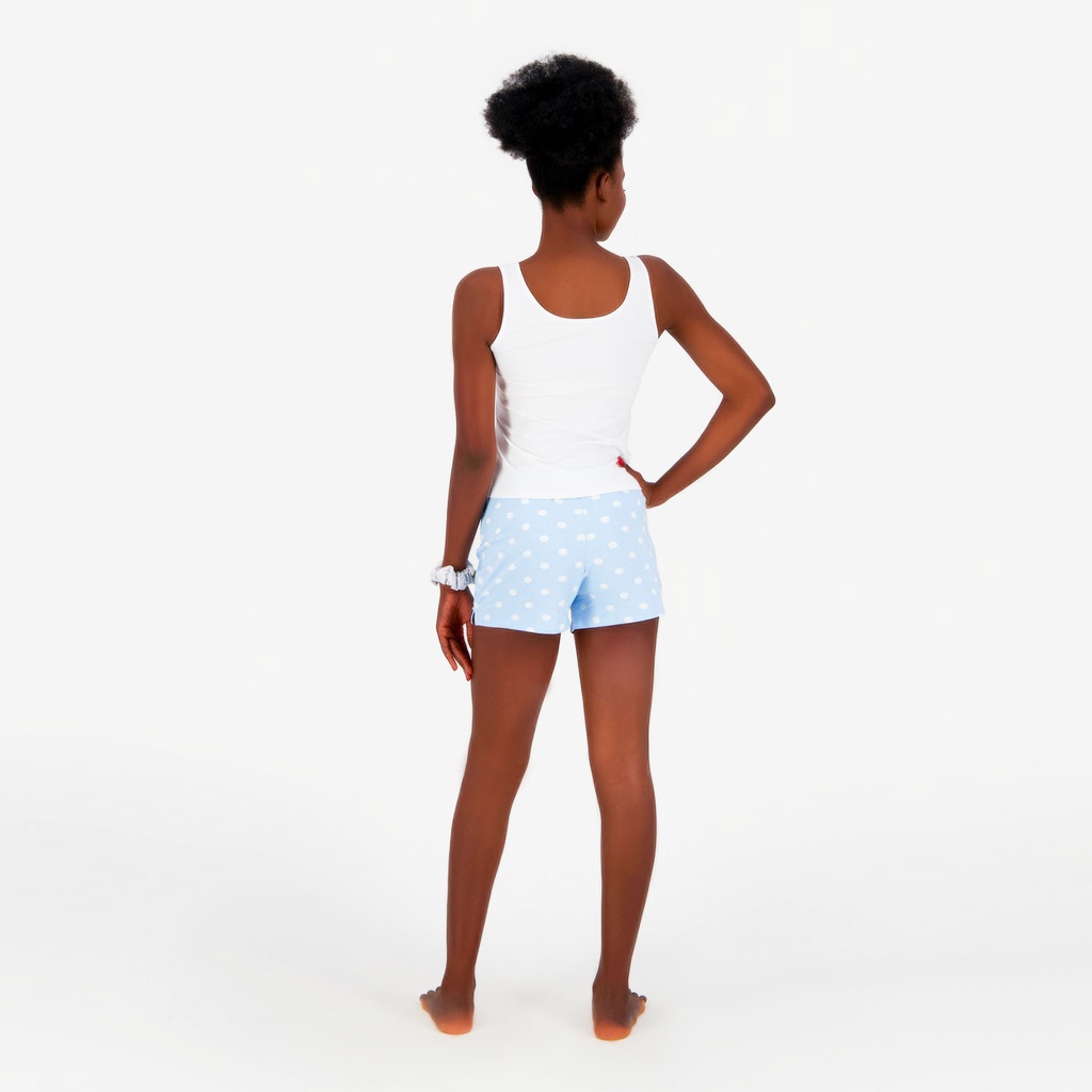 Ensemble femme débardeur et short avec patte boutonnée