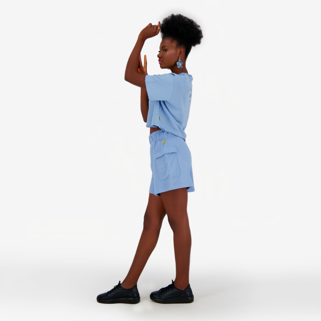 Short cargo femme en molleton