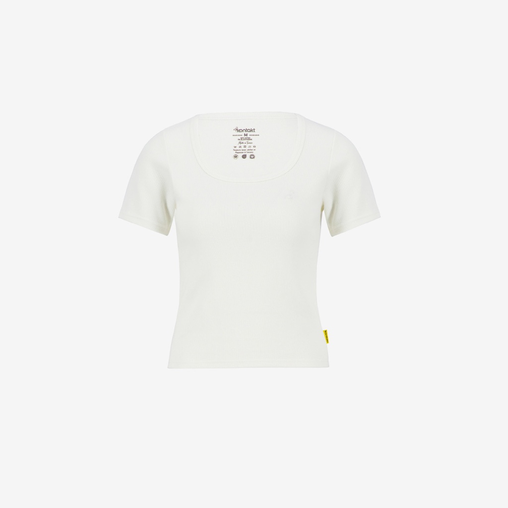 T-shirt décolleté femme manches courtes