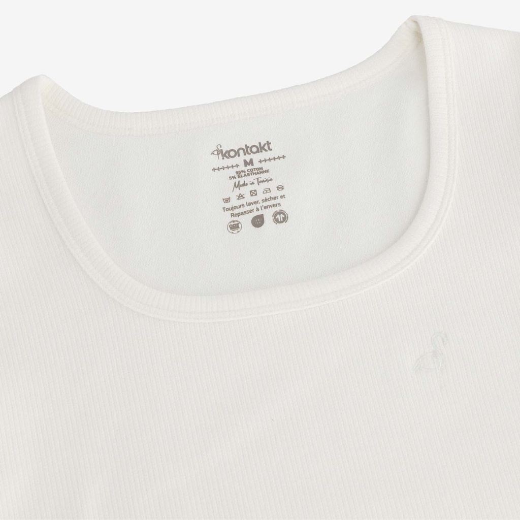 T-shirt décolleté femme manches courtes