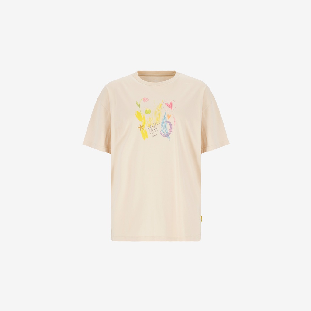 T-shirt oversized femme manches courtes LOVELY PAINTING