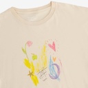 T-shirt oversized femme manches courtes LOVELY PAINTING