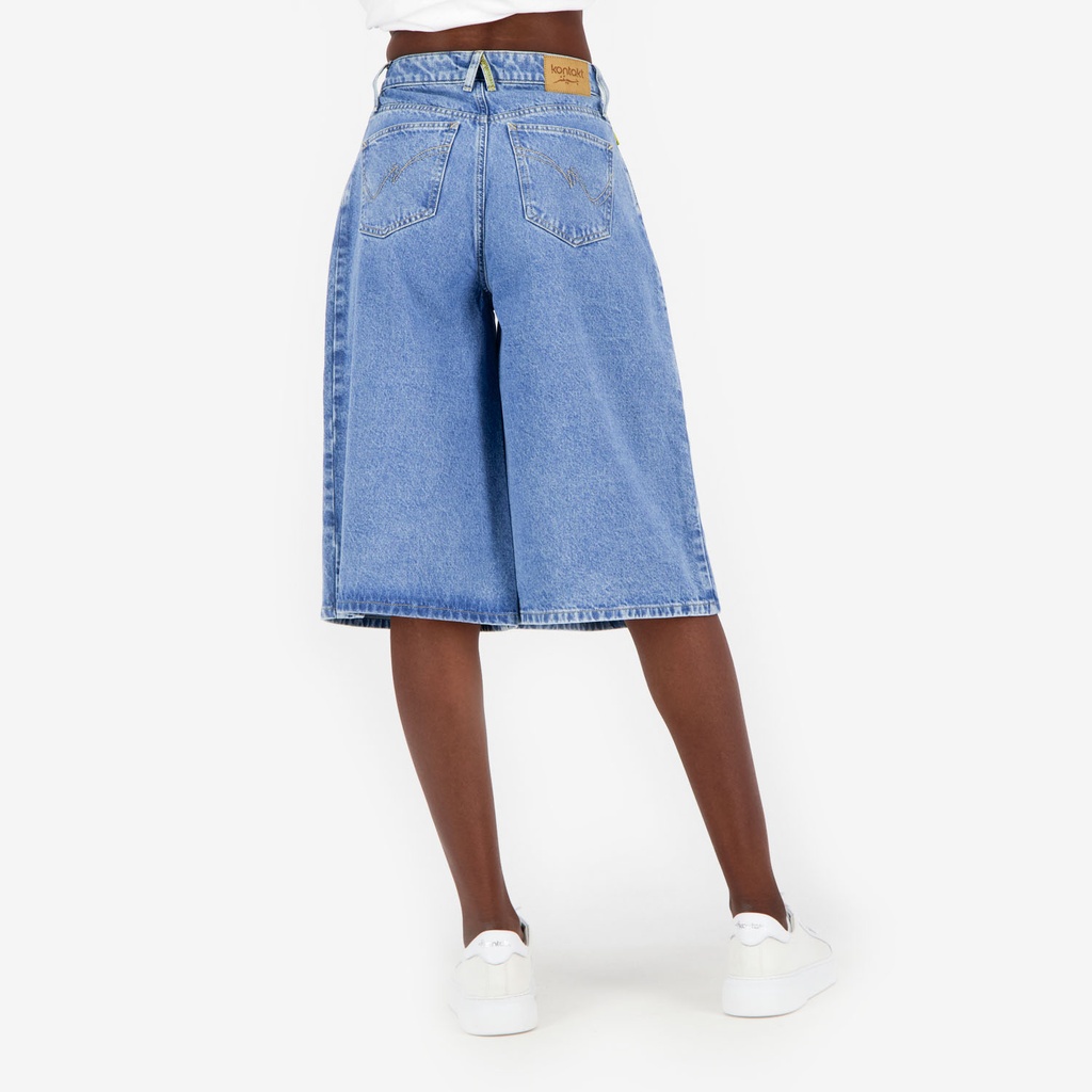 Bermuda femme taille haute en jeans -BADIRA