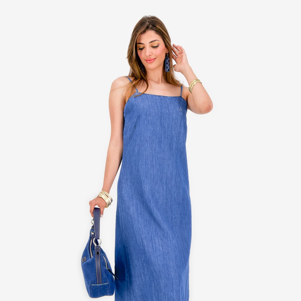 Robe bretelle femme en jeans - THANA