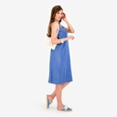 Robe bretelle fluide femme en jeans THANIA