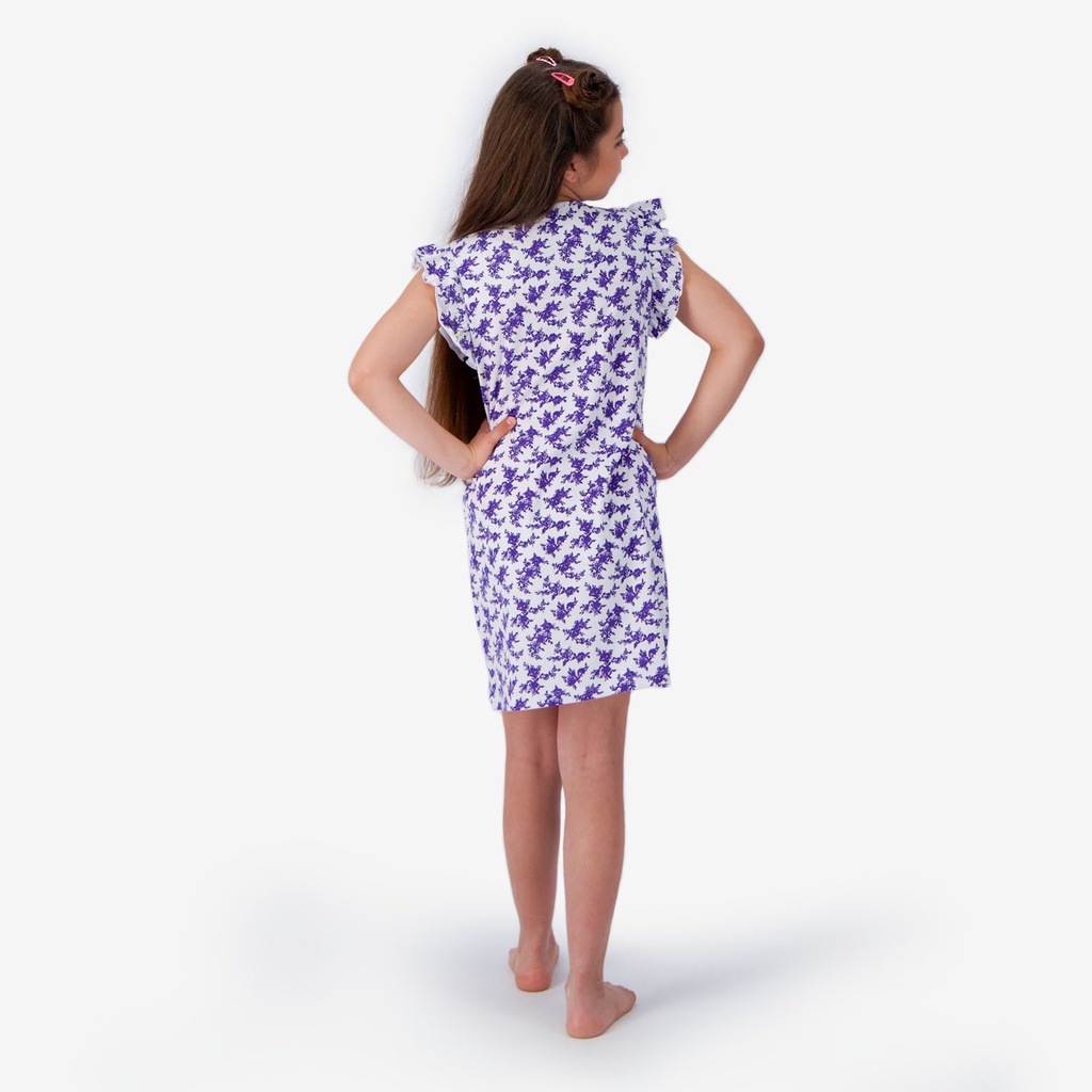 Robe de pyjama fille avec volant