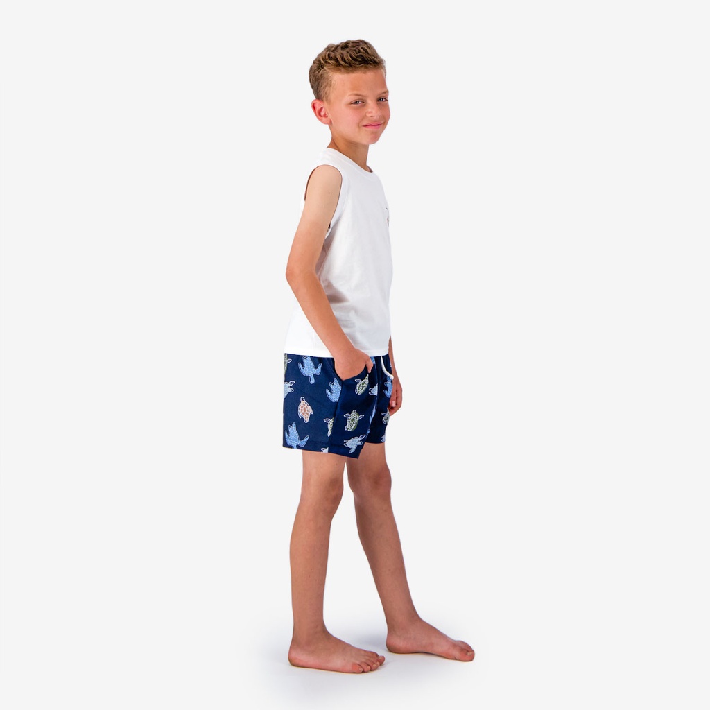 Short maillot garcon ALL OVER TORTUE DE MER