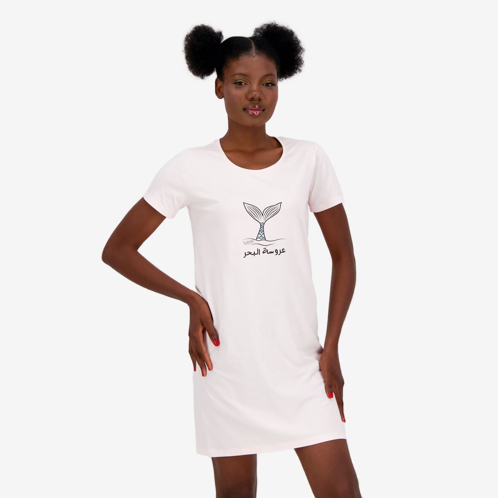 Robe de pyjama femme manches courtes عروسة البحر