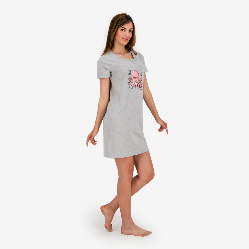 Robe de pyjama femme manches courtes OCTOPUS