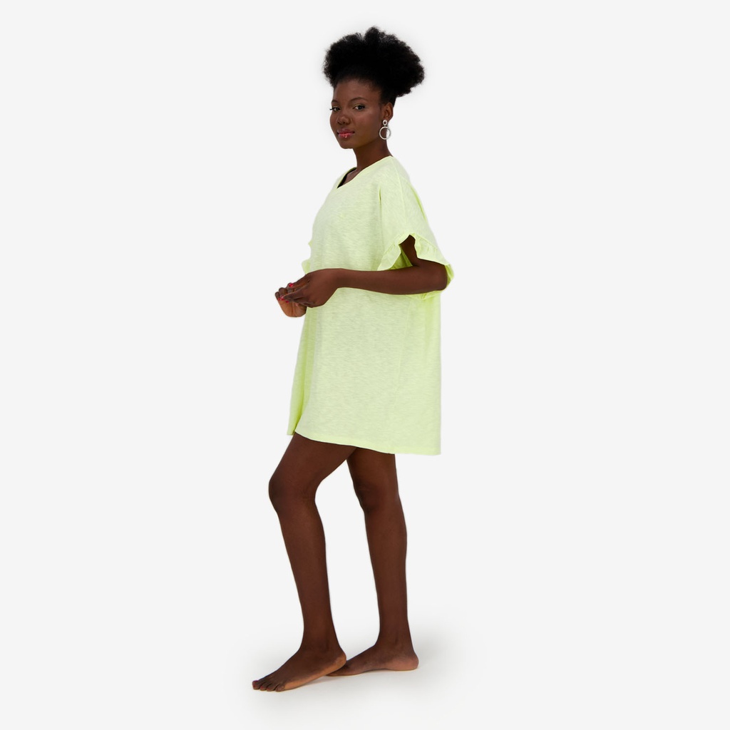 Robe de plage avec volant sur les manches