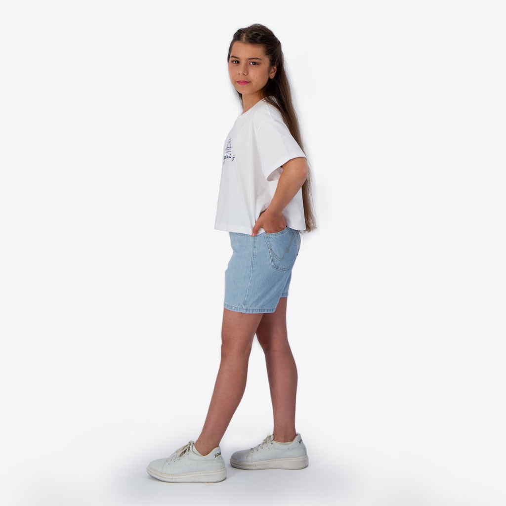 T-shirt sur taille fille manches courtes على شط بحر الهوى