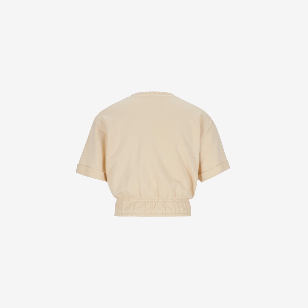 Sweat crop femme manches courtes  الوردة لي نحكي عليها