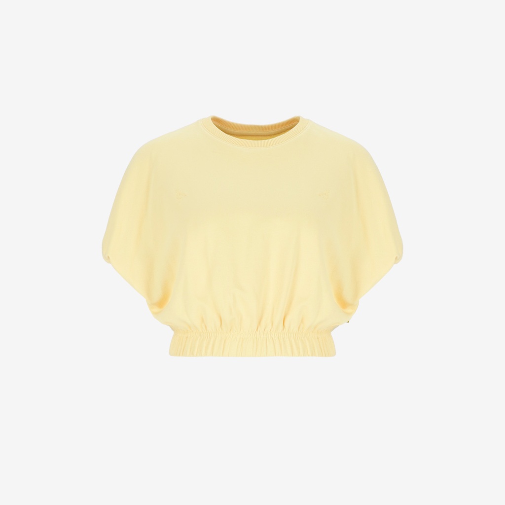 Sweat crop femme sans manches avec broderie