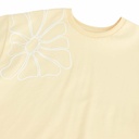 Sweat sur taille femme manches courtes FLEUR