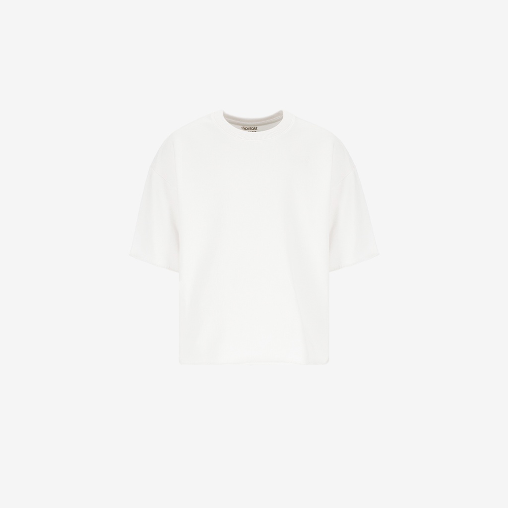 Sweat oversized fille manches courtes