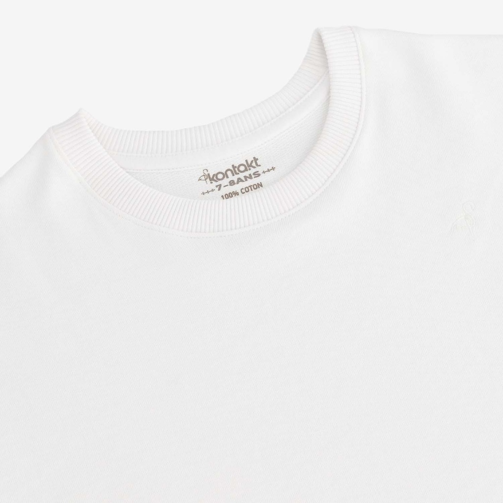 Sweat oversized fille manches courtes