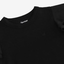 T-shirt côtelé fille manches à volant en chaine et trame