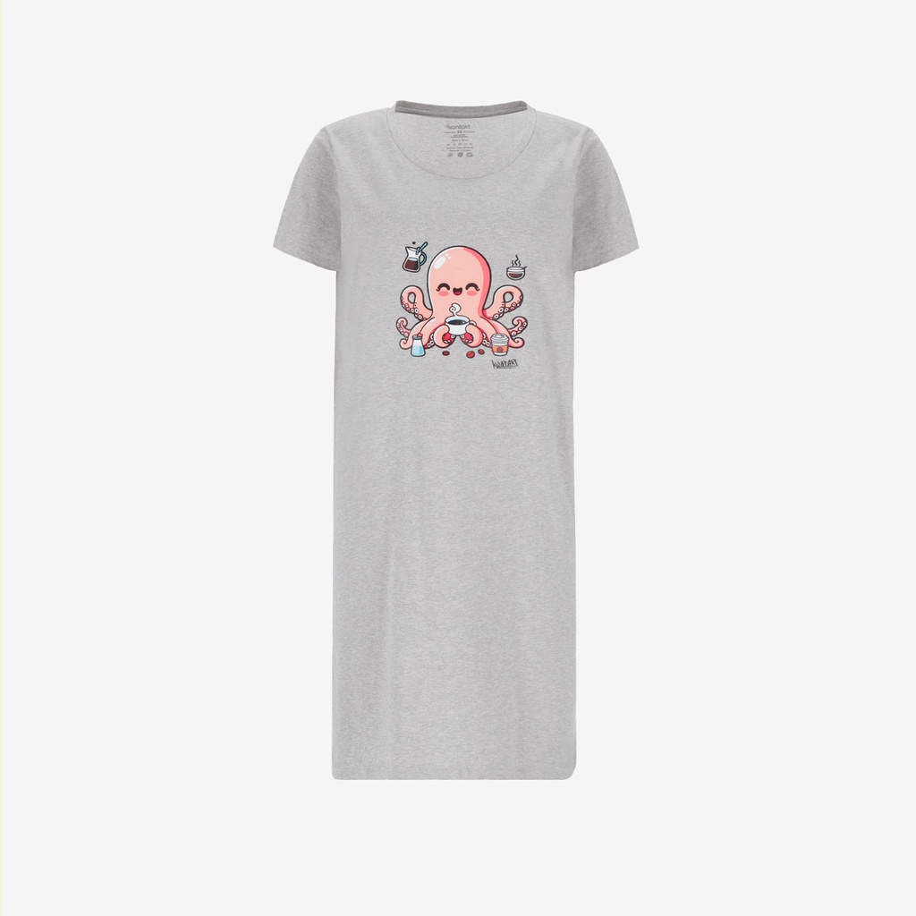 Robe de pyjama femme manches courtes OCTOPUS