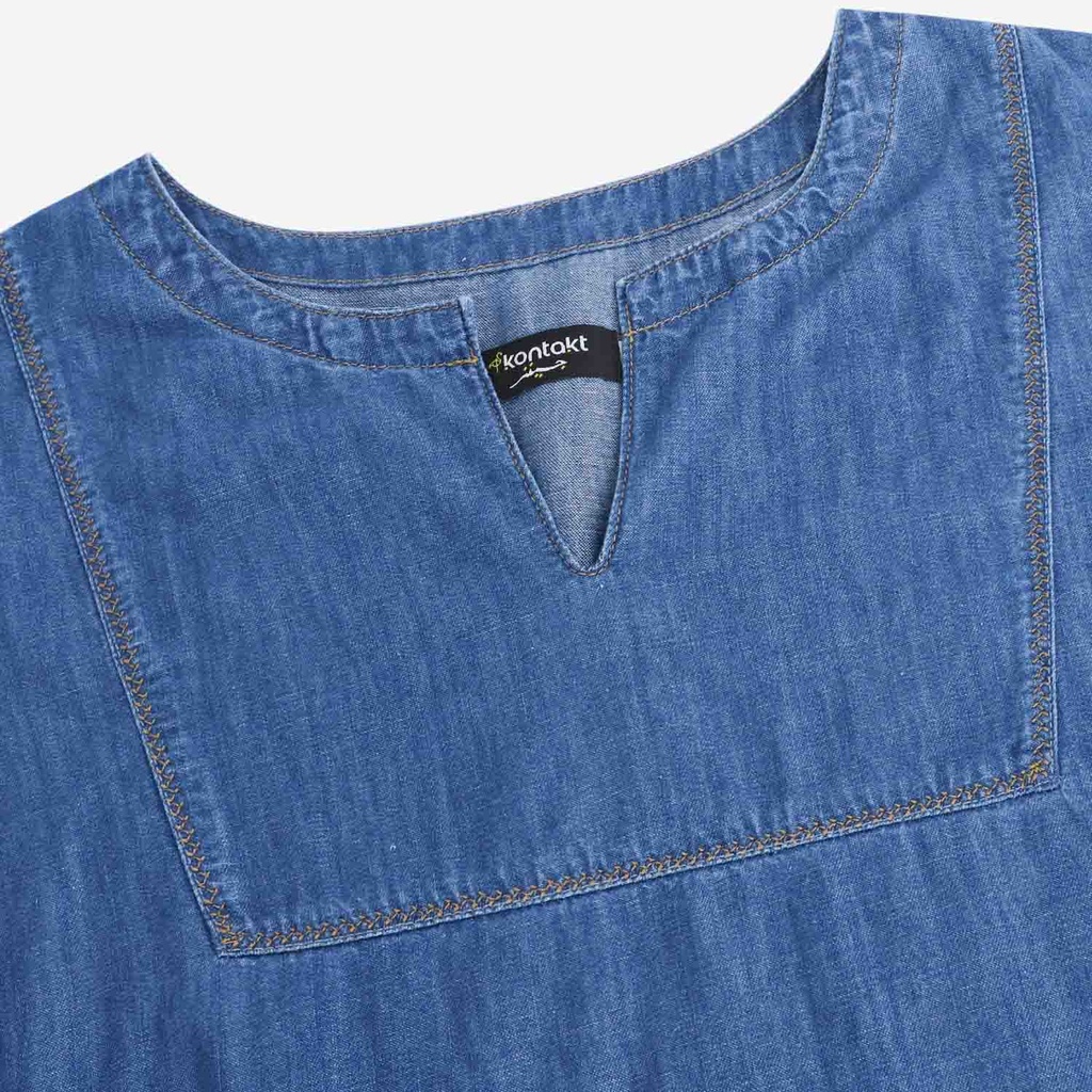 Robe femme manches kimono en jeans -THURAYA