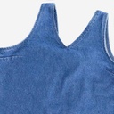 Top femme avec noeud sur le dos en jeans-TOUBA