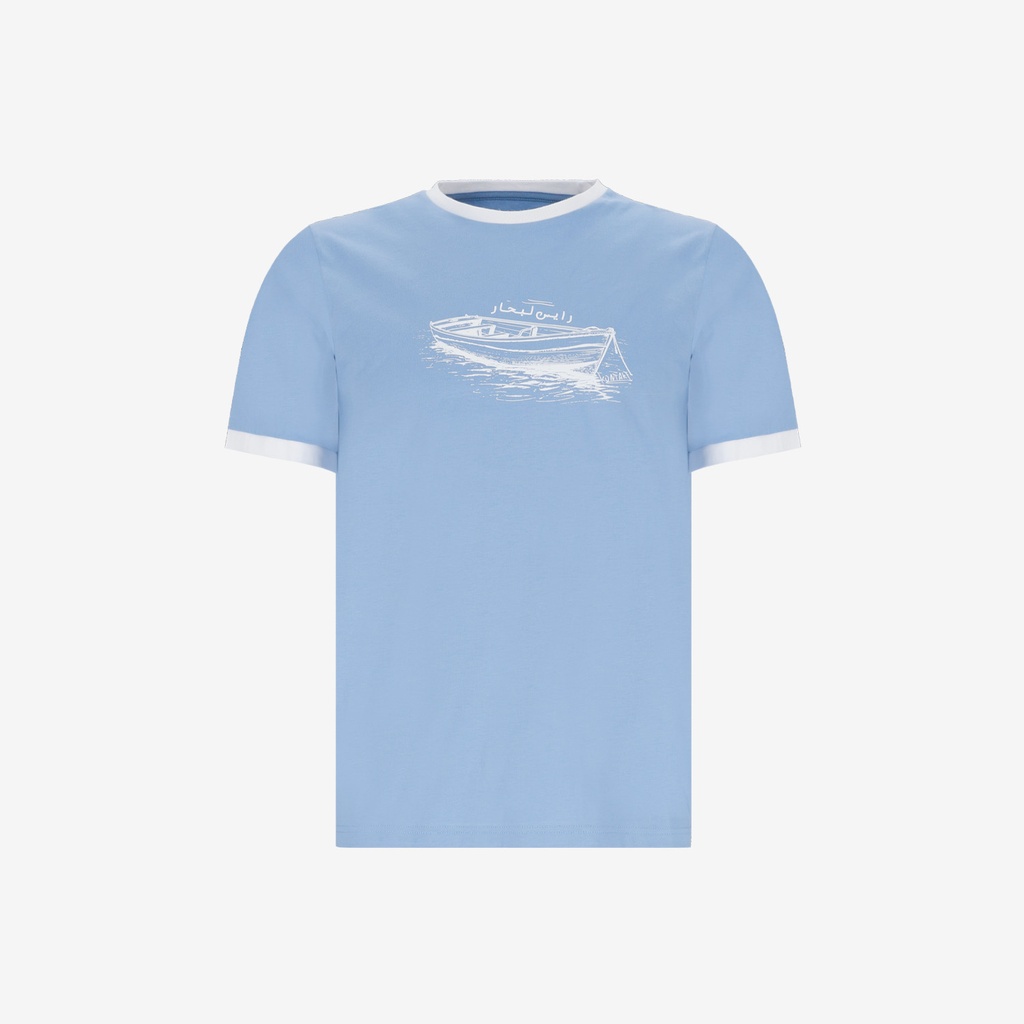 T-shirt homme manches courtes  contrastés رايس الابحار