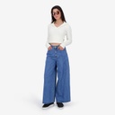 Polo côtelé femme manches longues