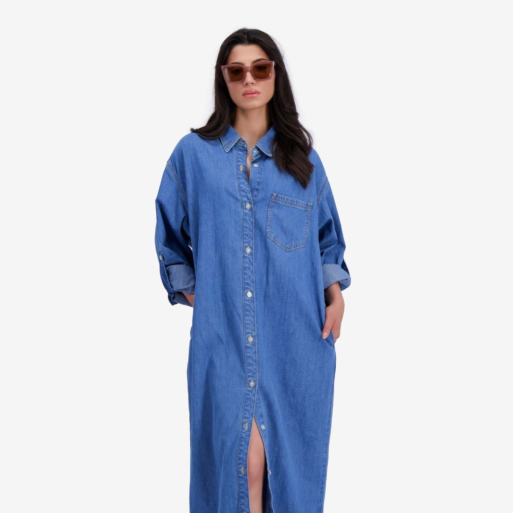 Robe chemise longue femme en jeans CHANEZ 2.0