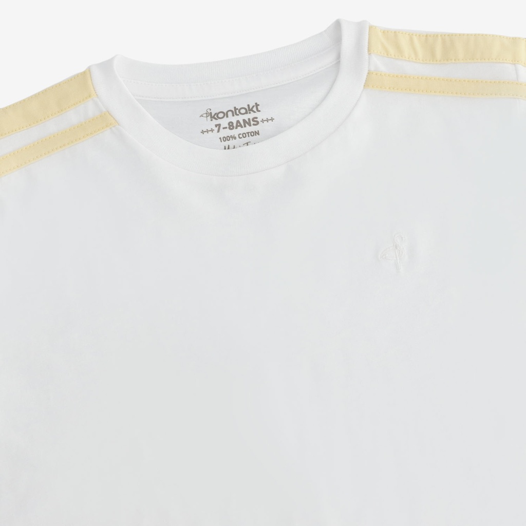 T-shirt fille manches à rayures avec nœuds