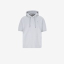 Hoodie homme manches courtes avec broderie