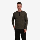 Pyjamas homme manche longue avec pate de boutonnage