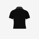 Polo côtelé femme manches courtes