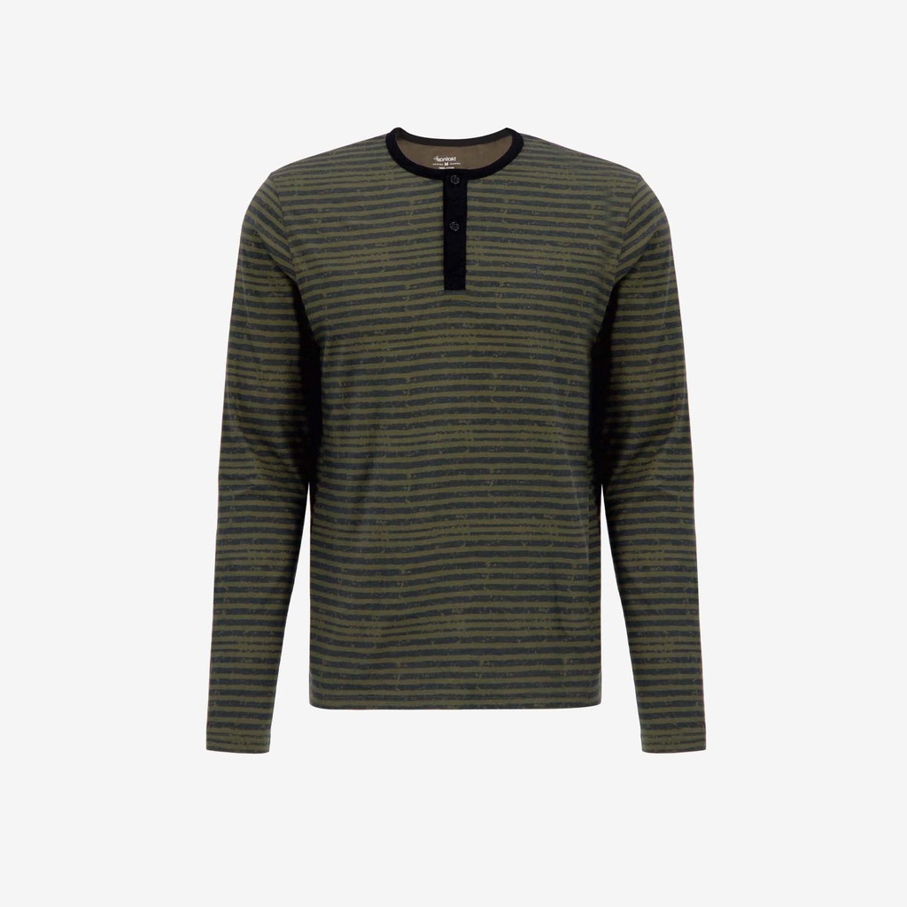 Pyjamas homme manche longue avec pate de boutonnage