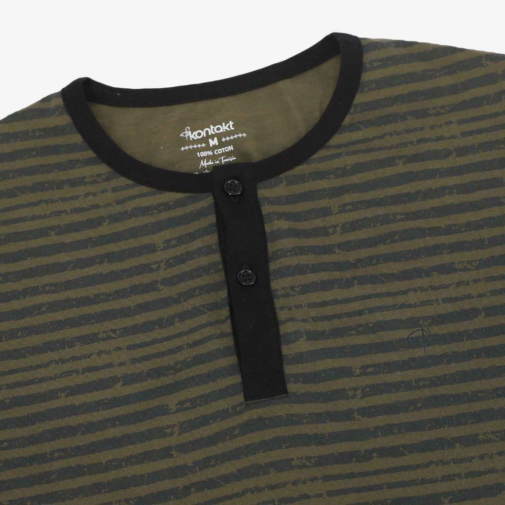 Pyjamas homme manche longue avec pate de boutonnage