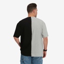 Upcycling t-shirt oversized homme manches courtes CROQUIS POCHE &amp; الري VERSION 1