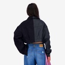 Upcycling cropped jacket femme bi-couleur KINDA V1