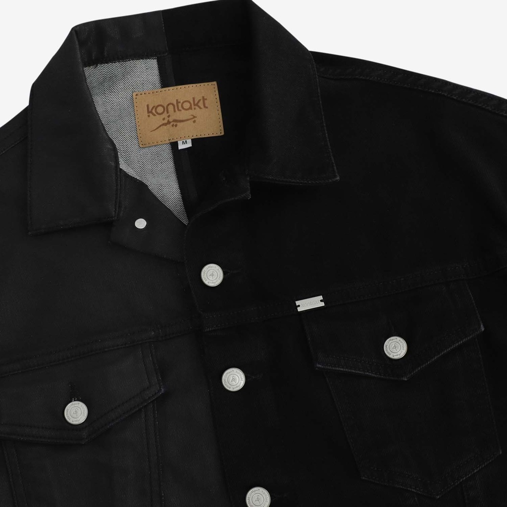 Upcycling cropped jacket femme bi-couleur KINDA V1