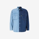 Upcycling chemise workwear homme en jeans bi-couleur - WAAD V2