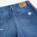 Upcycling wide leg jeans femme bi-couleur -WIDED