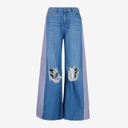 Upcycling wide leg jeans femme bi-couleur - WIDED