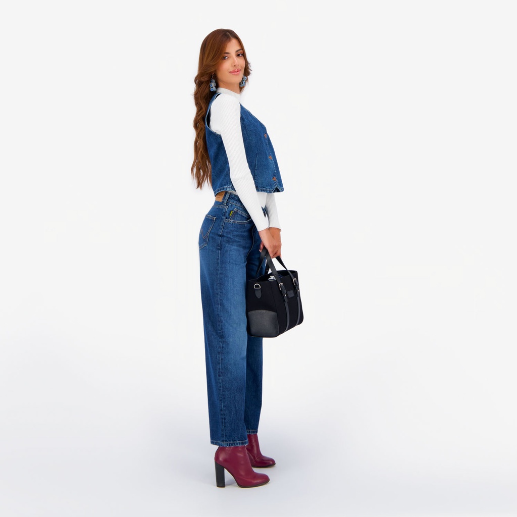 Gilet femme sans manches en jeans GHALIA  2.0