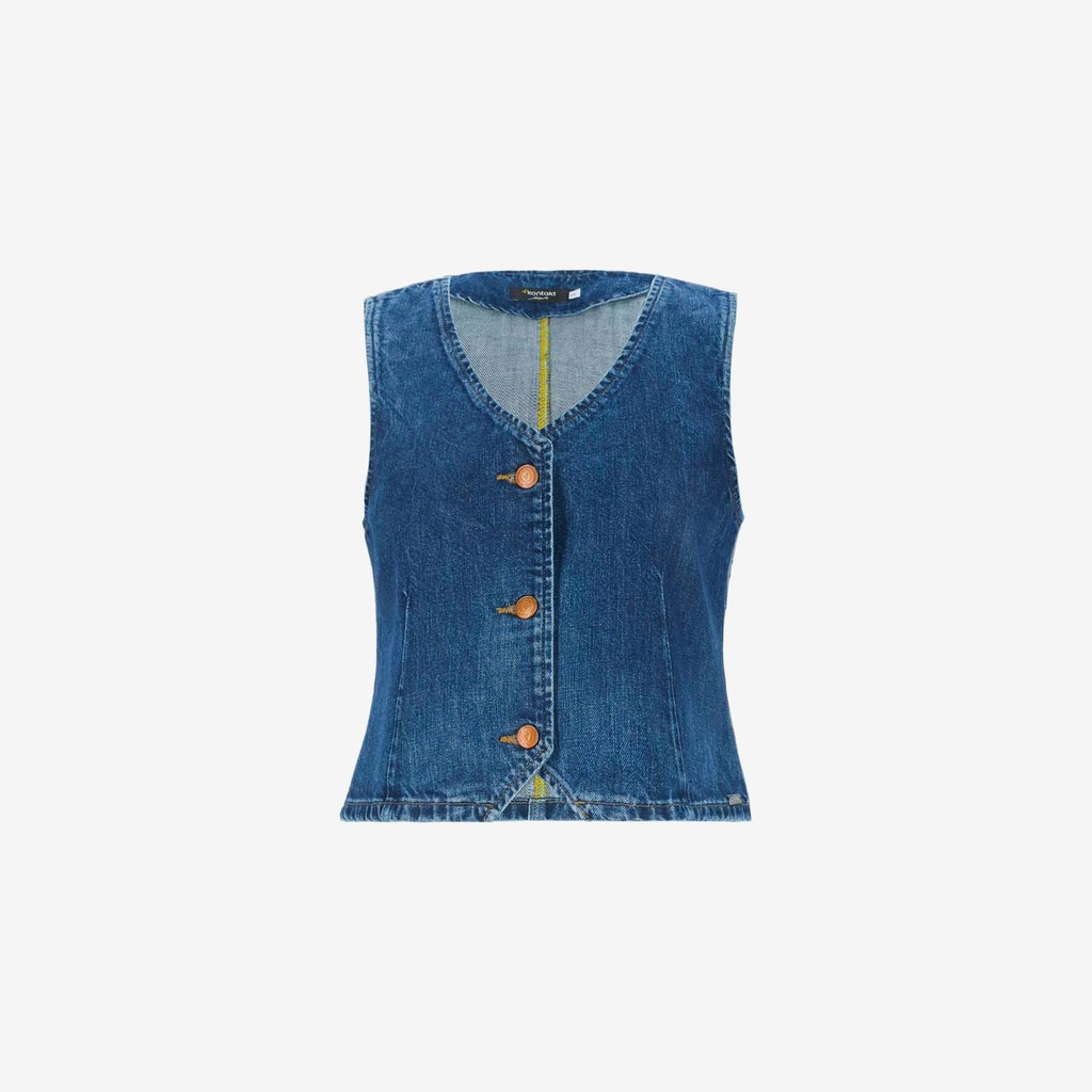 Gilet femme sans manches en jeans GHALIA  2.0