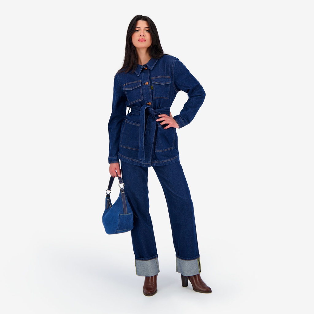 Straight jeans femme a revers SARRA 3.0