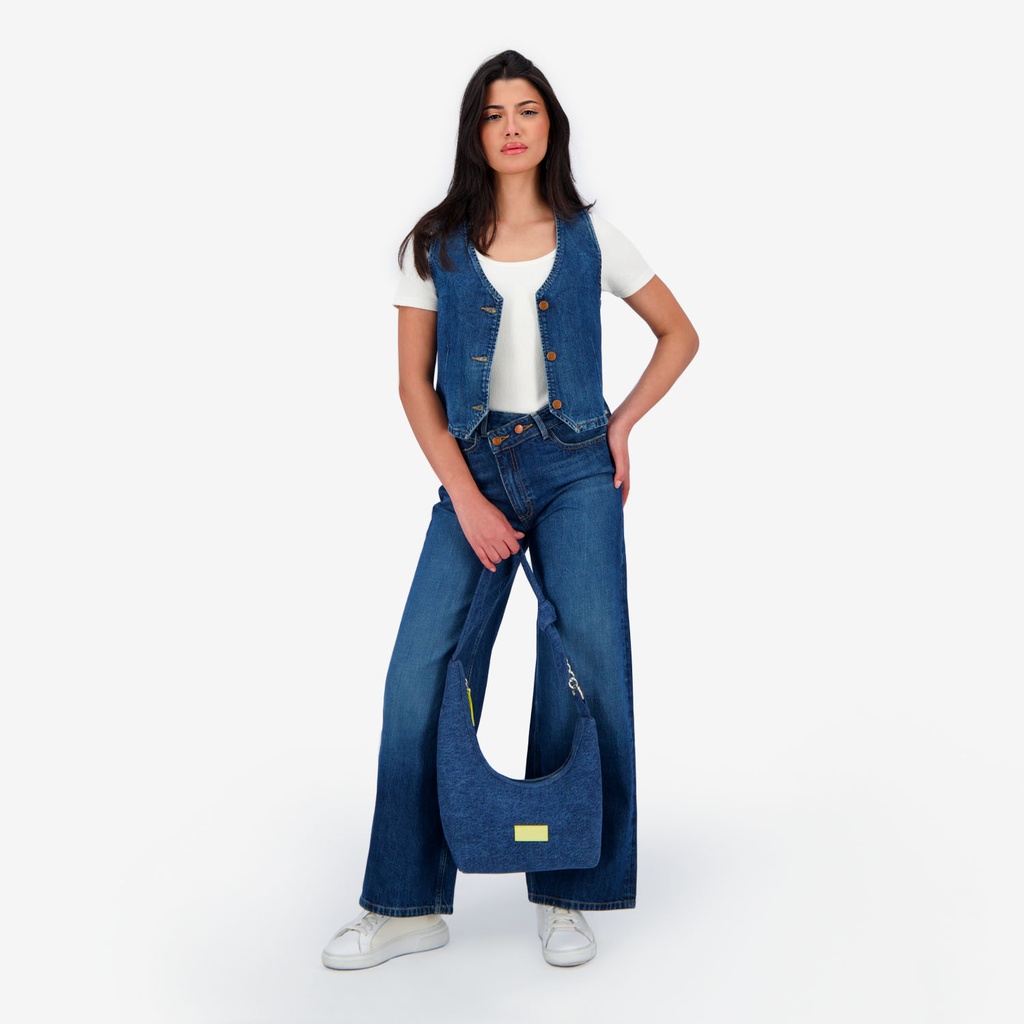 Super Straight jeans femme avec braguette décalé- SARRA 2.0