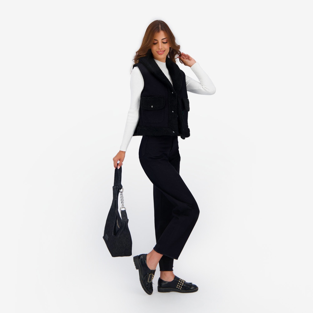 Jacket femme sans manches avec sherpa GHALIA