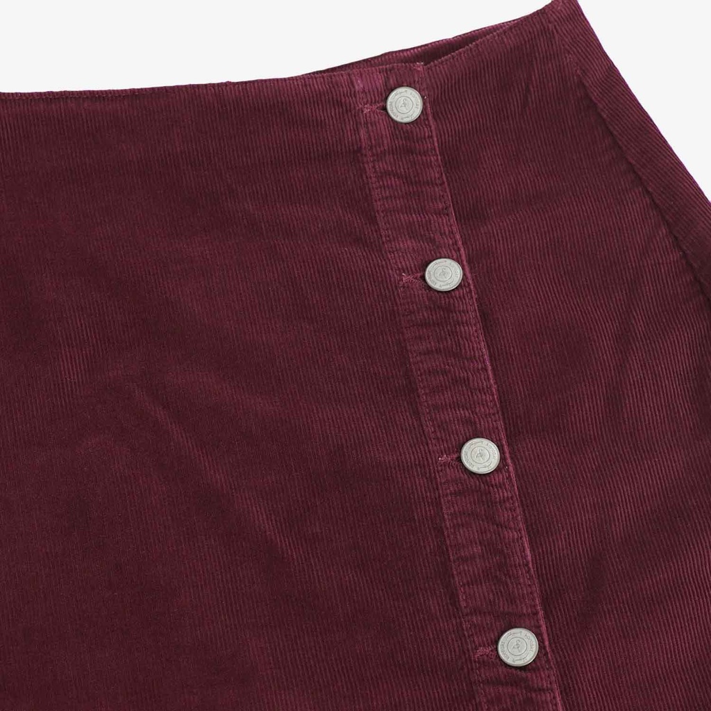 Jupe midi femme boutonnée en velours SOULEF